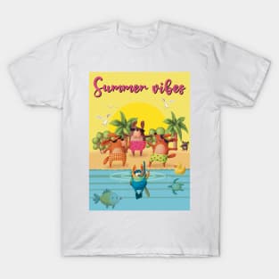 Summer vibes on the beach T-Shirt